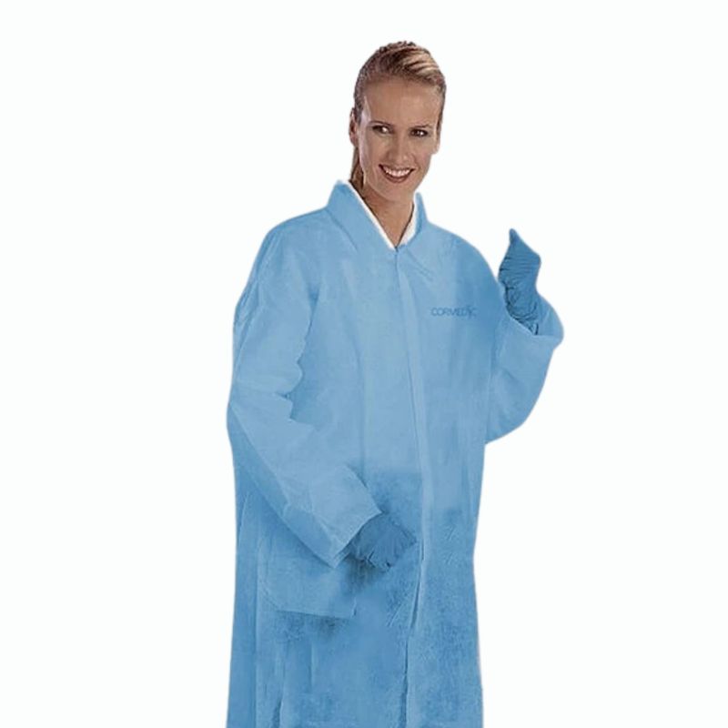 CLEANCARRIER - Cotona Visita Tela Con Velcro Cleancarrier Pack 10 Un - Celeste
