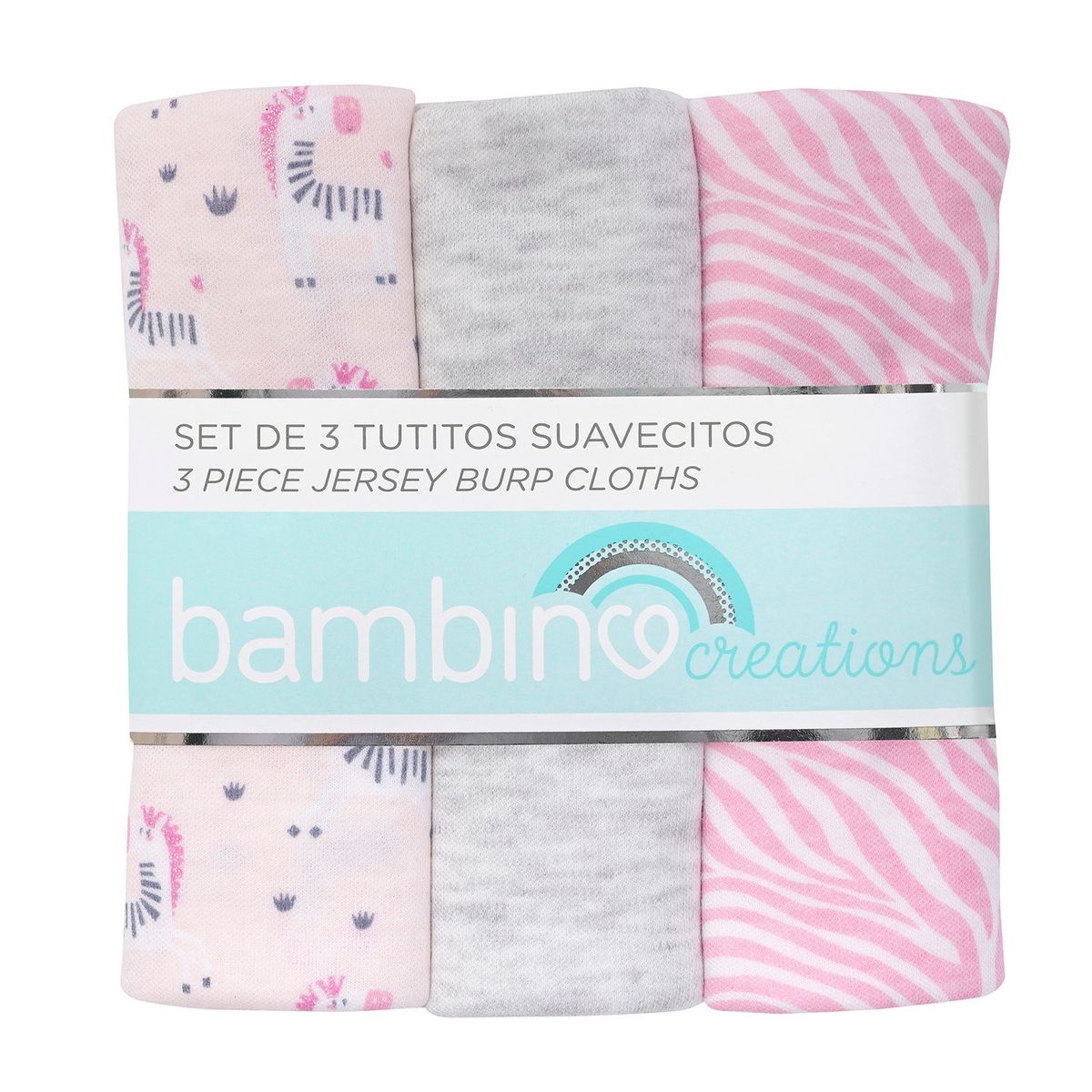 BAMBINO - Set 3 Tutitos Suavecitos Gris Cebra Niña