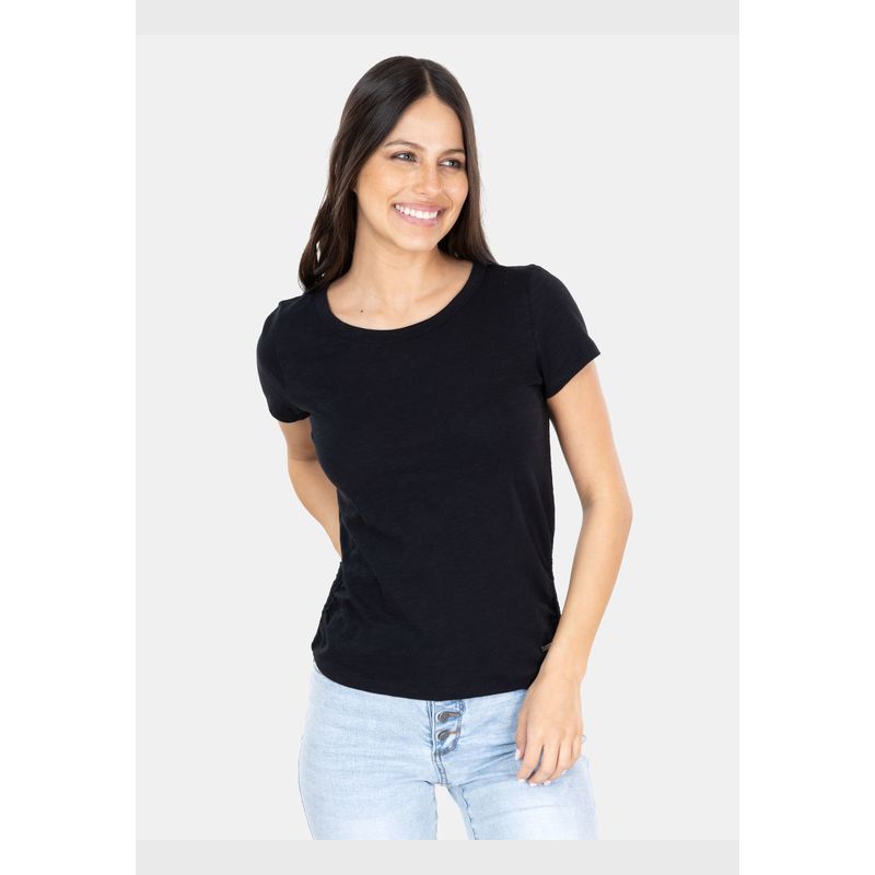 MAUI AND SONS - Polera MC Bondi Short Sleeve Negro Mujer Maui And Sons