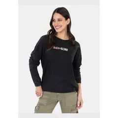 MAUI AND SONS - Polera ML Surf Paradise Negro Mujer