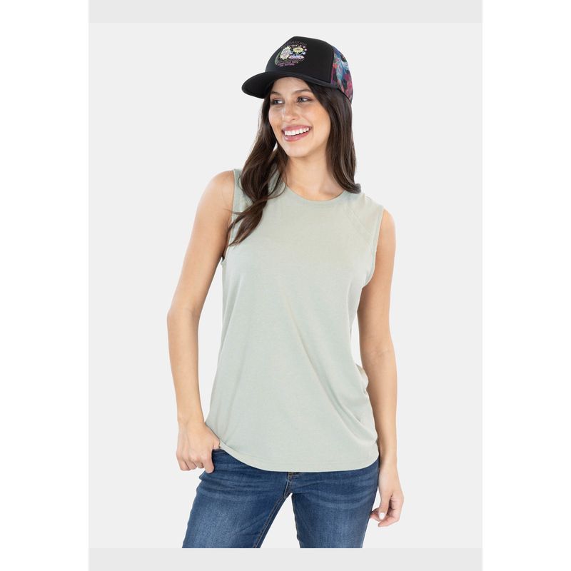 MAUI AND SONS - Polera MC Lynwood Verde Mujer Maui And Sons