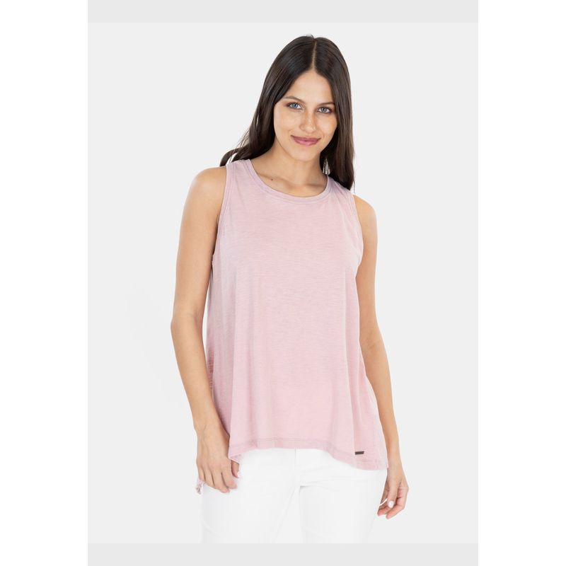 MAUI AND SONS - Polera MC Black Time Rosado Mujer Maui And Sons
