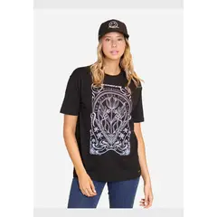 MAUI AND SONS - Polera MC Ride Your Life Negro Mujer
