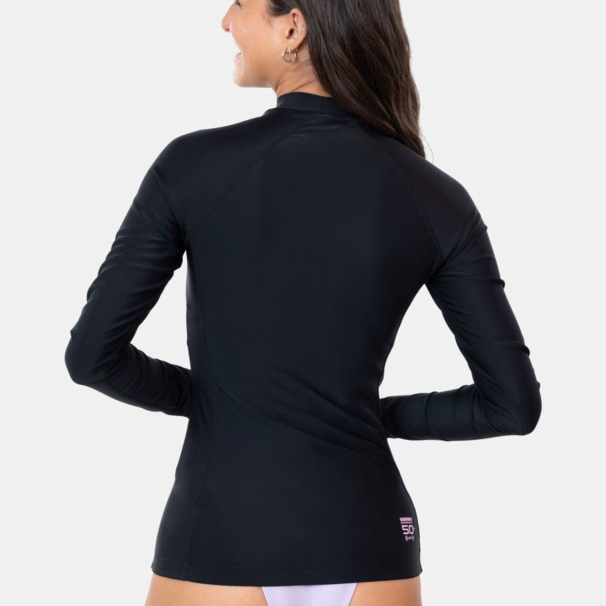 MAUI AND SONS - Polera UVP Pinky Rashguard Negro Mujer Maui And Sons