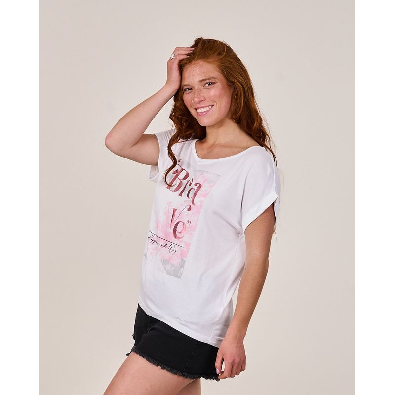 POLEMIC - Polera Estampado Folia manga Chic VS1737 - Polemic Girl