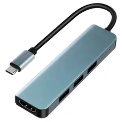 MOTOMO - Adaptador USB-C 4 En 1 Hd Suport 4k+ 2Usb2.0+ Usb3