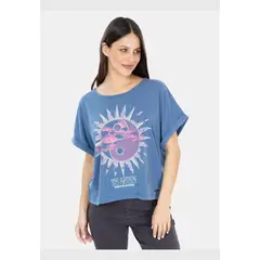 MAUI AND SONS - Polera MC To Love Azul Mujer