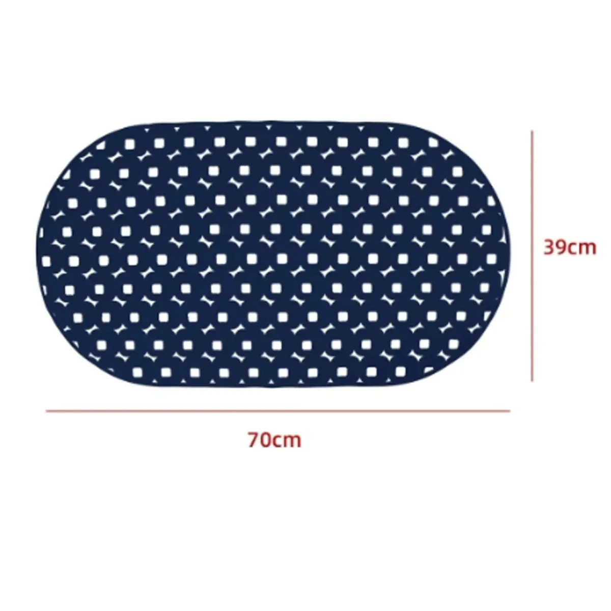 GENERICO - Alfombra Antideslizante De Ducha Azul 70X39CM