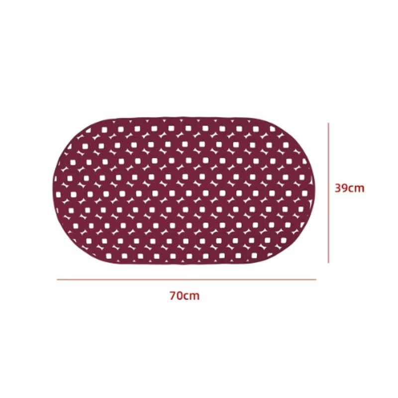 GENERICO - Alfombra Antideslizante De Ducha Burdeo 70X39CM