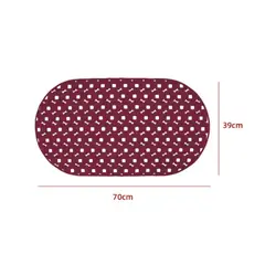 GENERICO - Alfombra Antideslizante De Ducha Burdeo 70X39CM