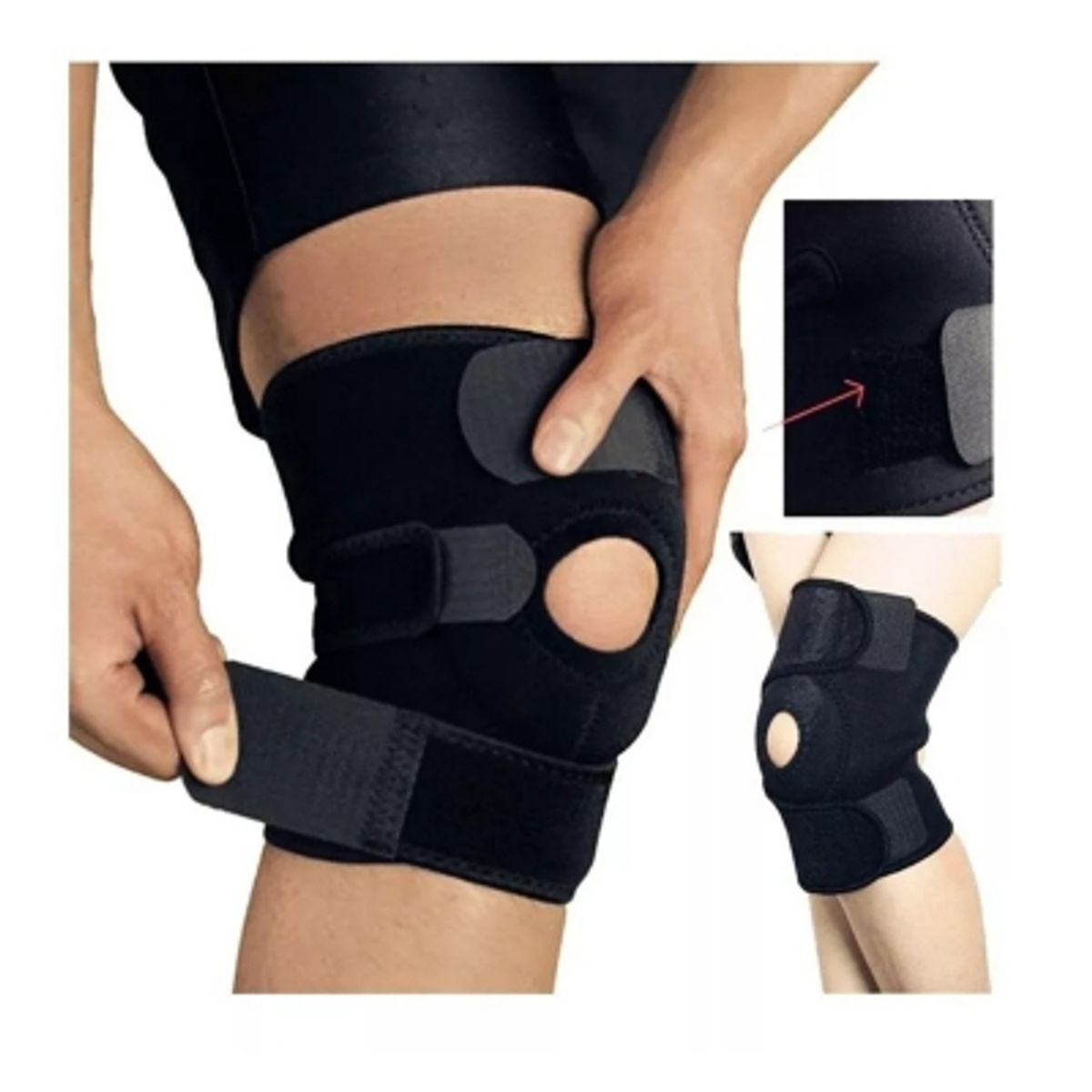 GENERICO - Rodillera Deportiva Elasticada Estabilizador Soporte Rotula