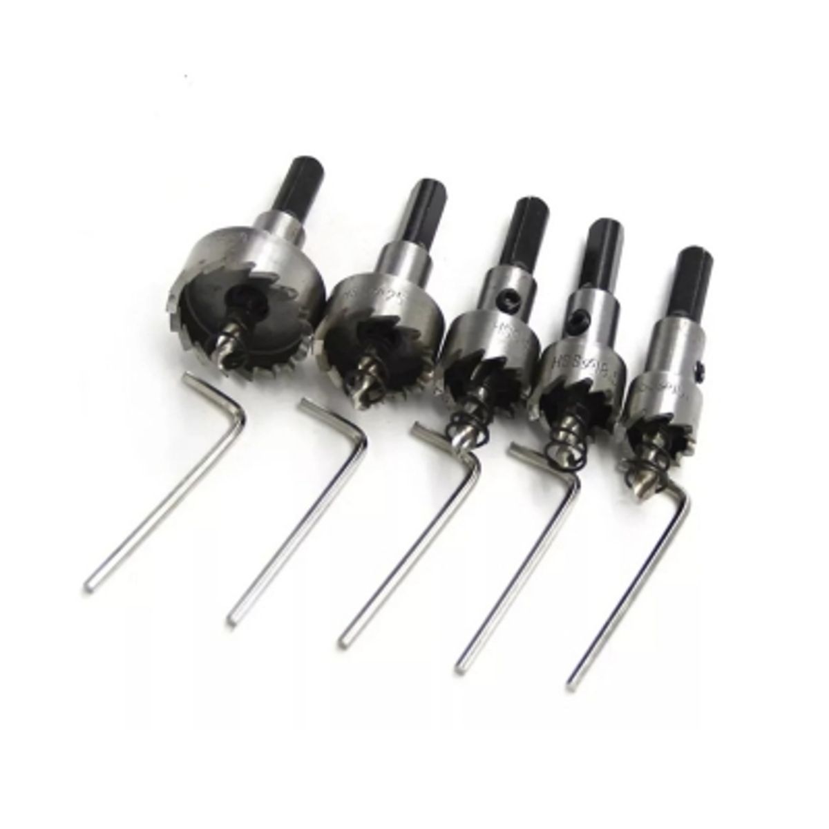 GENERICO - Set Brocas Circular Sacabocado Hss Metal 16-185-20-15-30mm