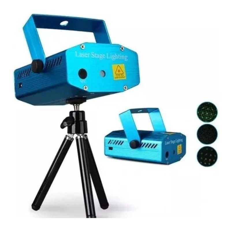 ROZENBERG SPA - Proyector Láser Mini Rítmico Luces Fiesta Puntos Verde Rojo