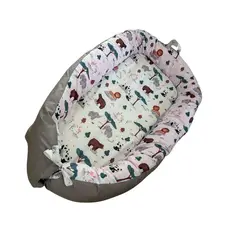 FIGLIO - Nido Colecho Bebe Cama Cojin Diseño Diseño Selva Rosa