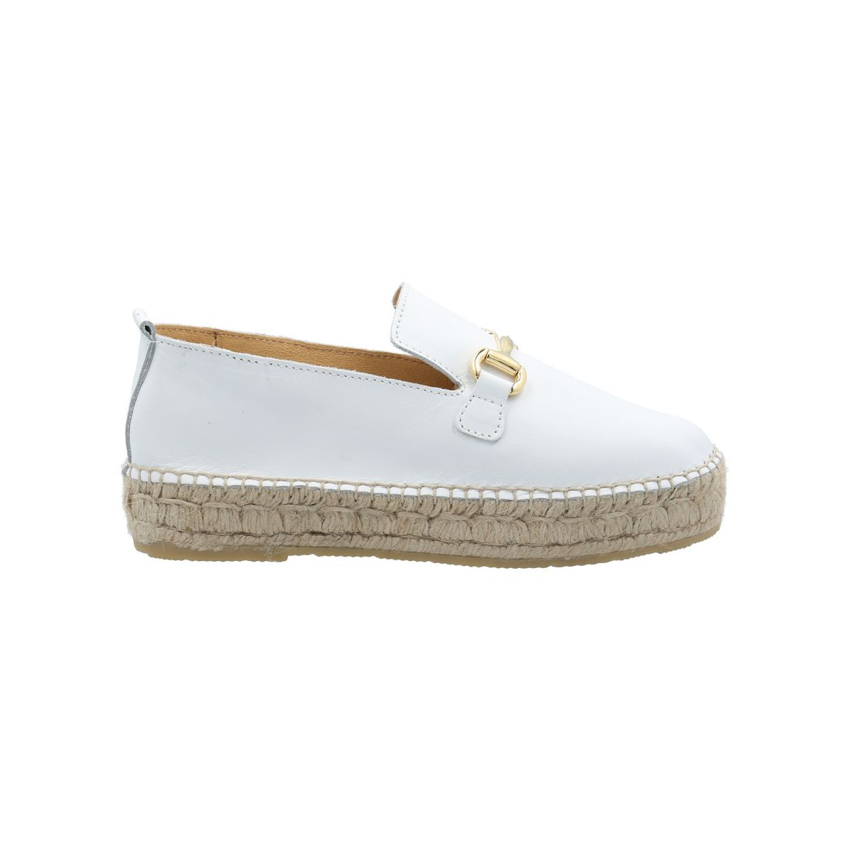 ROCKFORD - Alpargata Cuero Mujer Areca Blanco ROCKFORD
