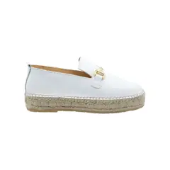 ROCKFORD - Alpargata Cuero Mujer Areca Blanco