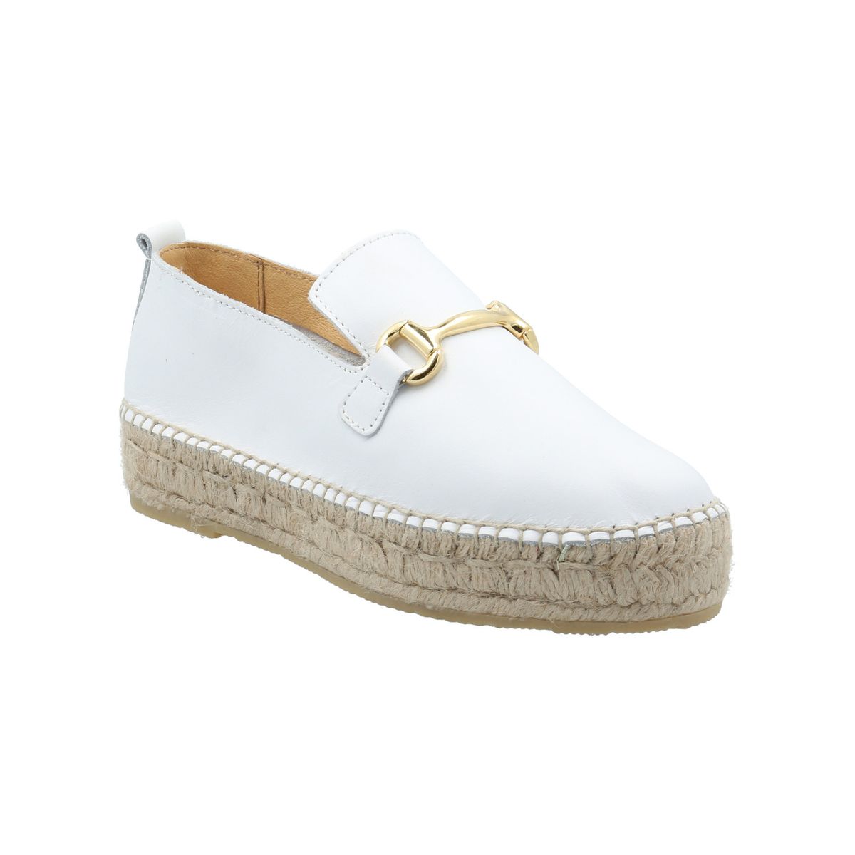 ROCKFORD - Alpargata Cuero Mujer Areca Blanco ROCKFORD
