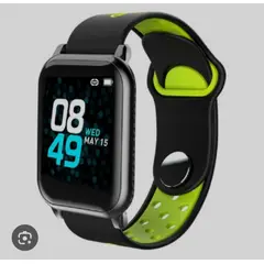 GENERICO - Correa Apple Watch Negra con Verde 38 40 41 mm/ L.-