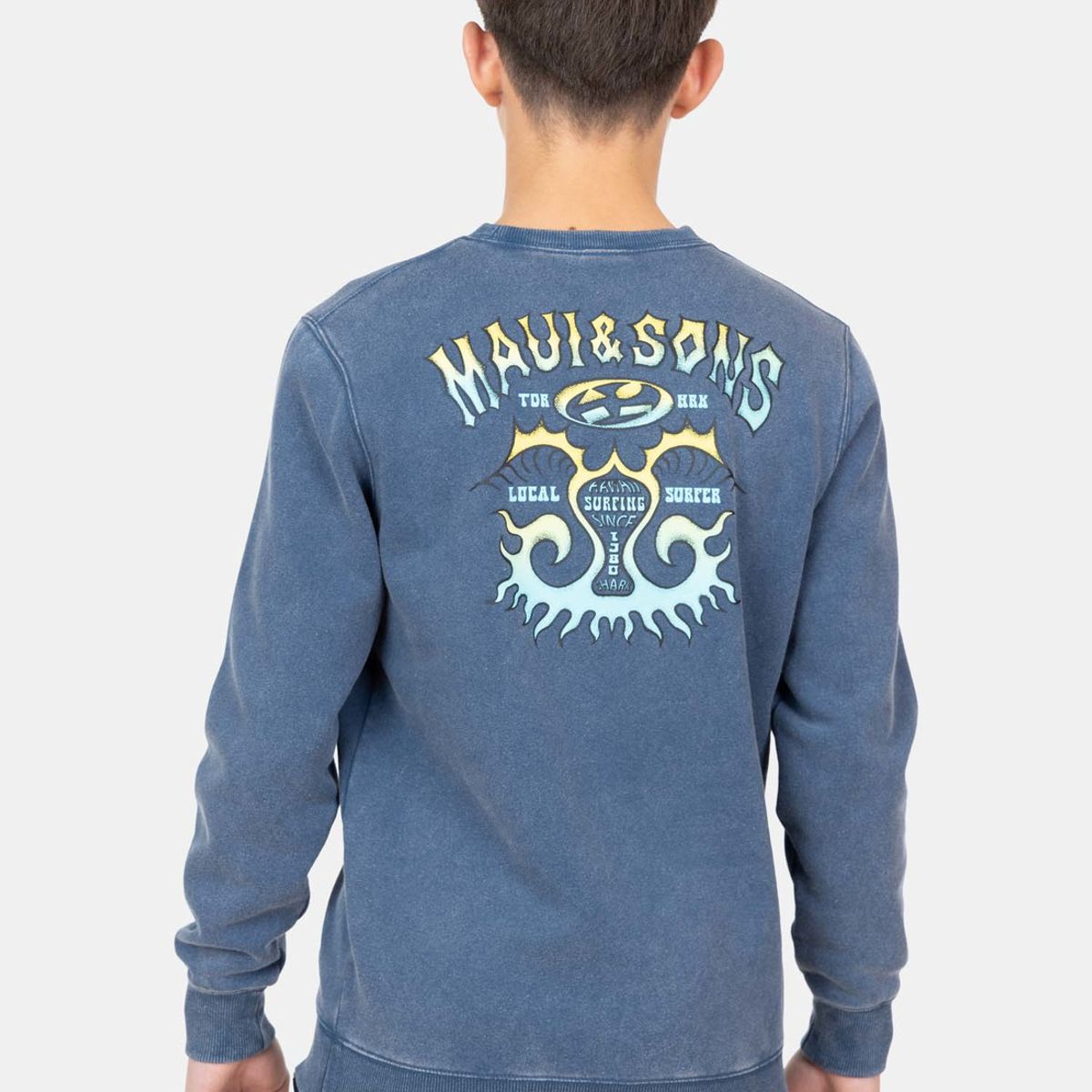 MAUI AND SONS - Poleron CR Chispa Surf And Skate Azul Infantil Maui And Sons