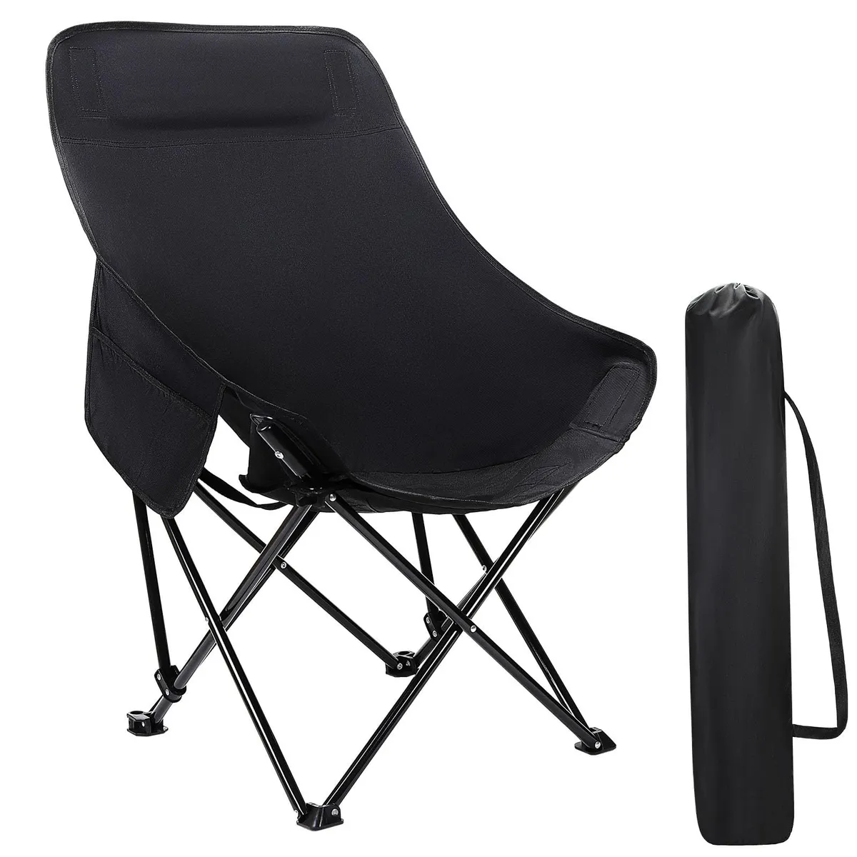 EVERSO - Silla Plegable Portátil Respaldo Alto Playa Camping Pesca N