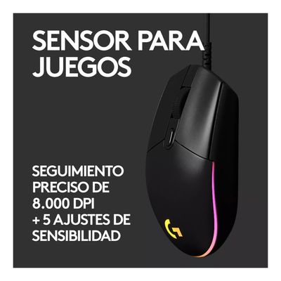 Imagen 2 del producto Mouse Gamer New G203 Lightsync Rgb Color Negro
