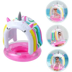 GENERICO - Flotador Inflable Unicornio con Techo