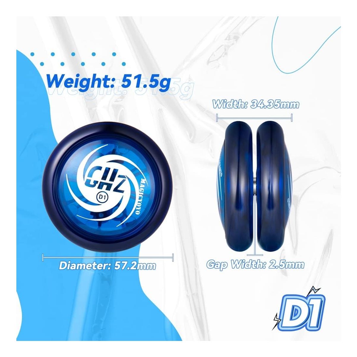 ZG STORE - Magic Yoyo D1 Spin Pc Yoyo Profesional Looping