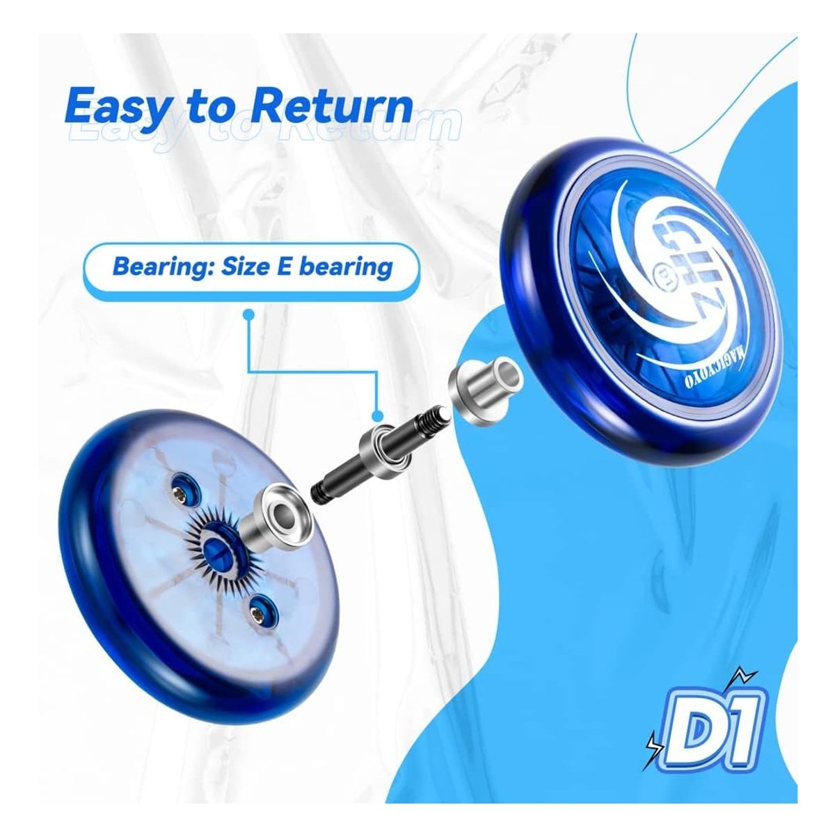 ZG STORE - Magic Yoyo D1 Spin Pc Yoyo Profesional Looping