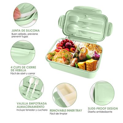 Imagen 2 del producto Bolso Lonchera Térmica Y Fiambrera Set Para Niños Adultos