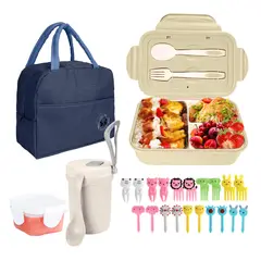 LUKOVEE - Bolso Lonchera Térmica Y Fiambrera Set Para Niños Adultos
