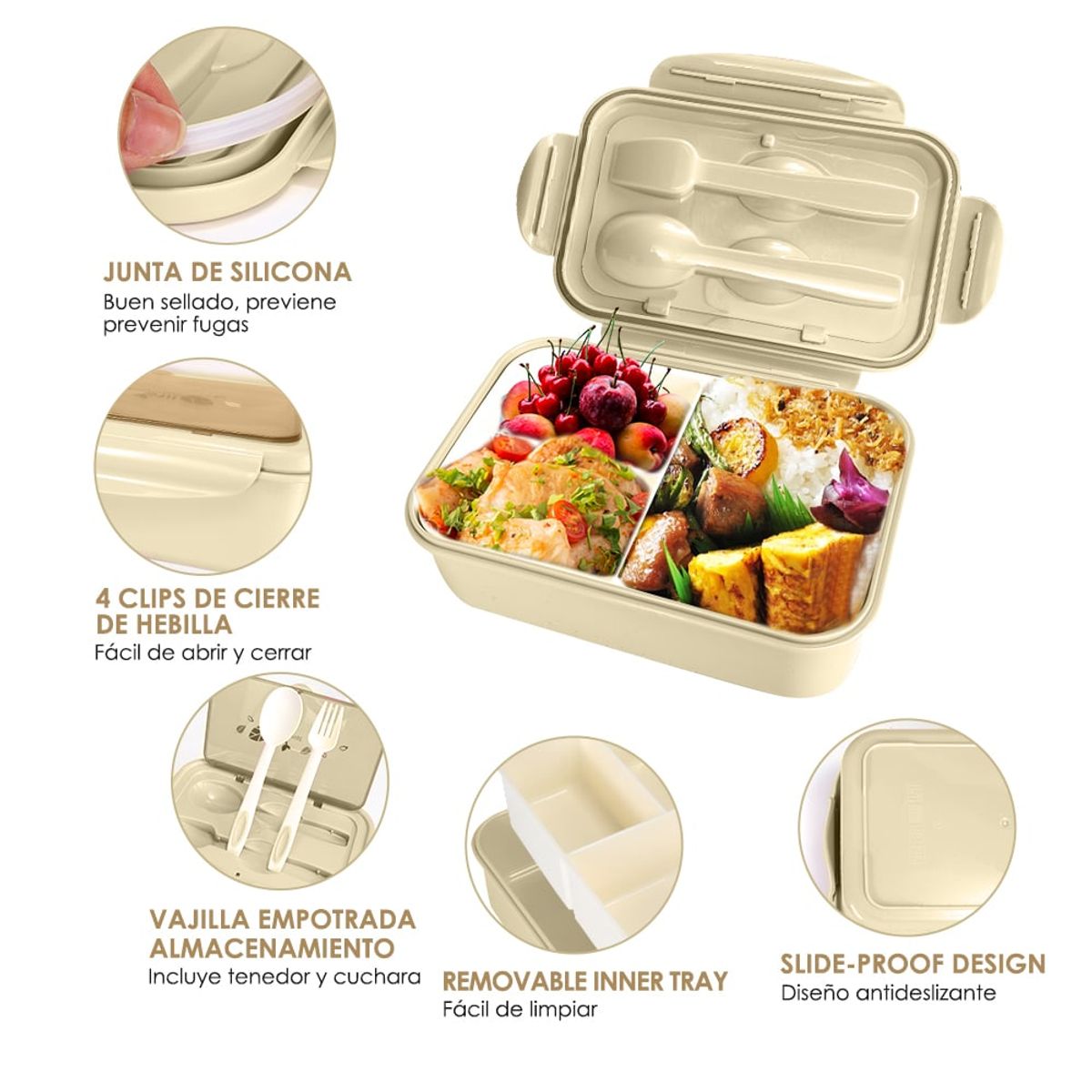 SLOWTON - Bolso Lonchera Térmica Y Fiambrera Set Para Niños Adultos