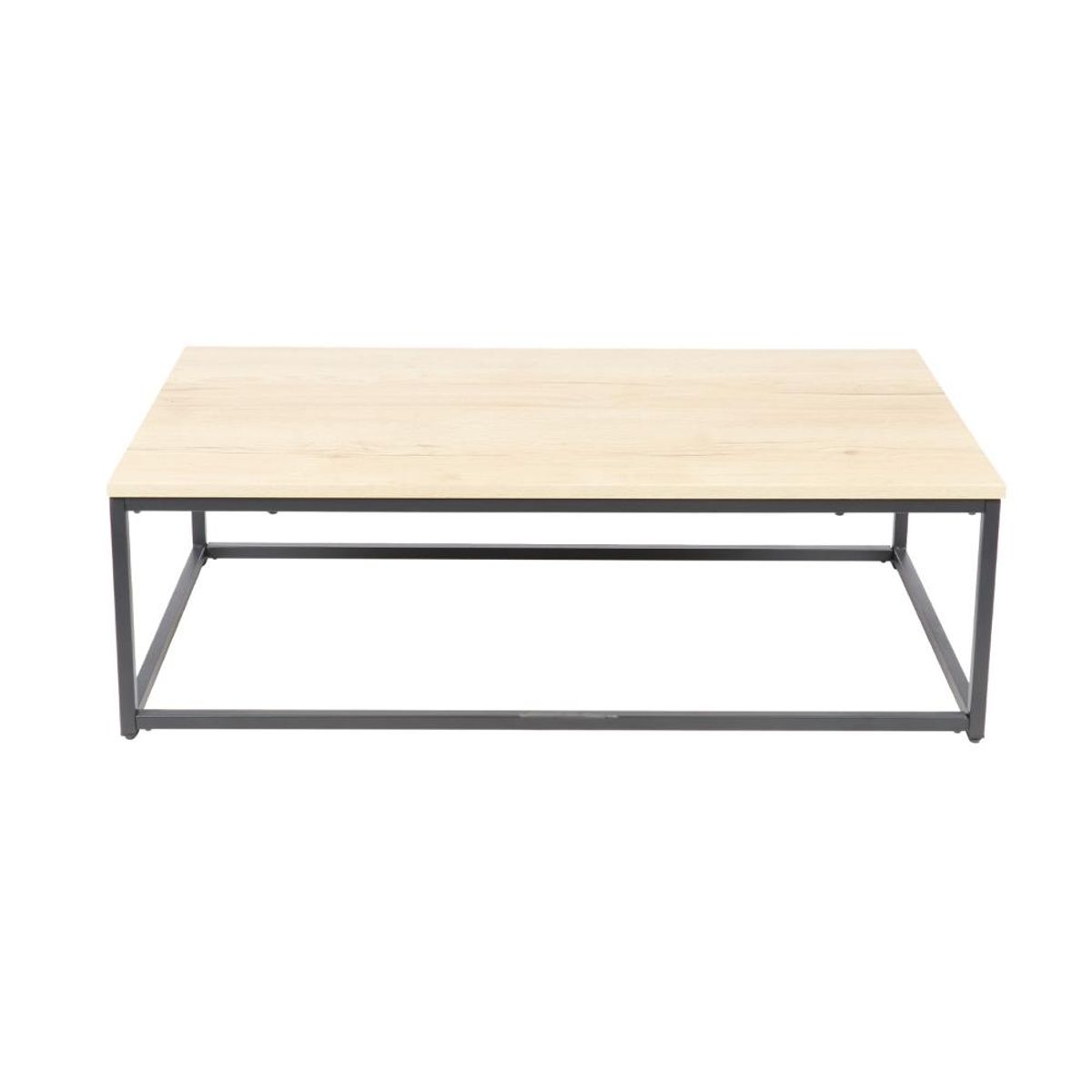 KLIK - Mesa de centro rectangular 110x60 - Madera Clara - Café Claro