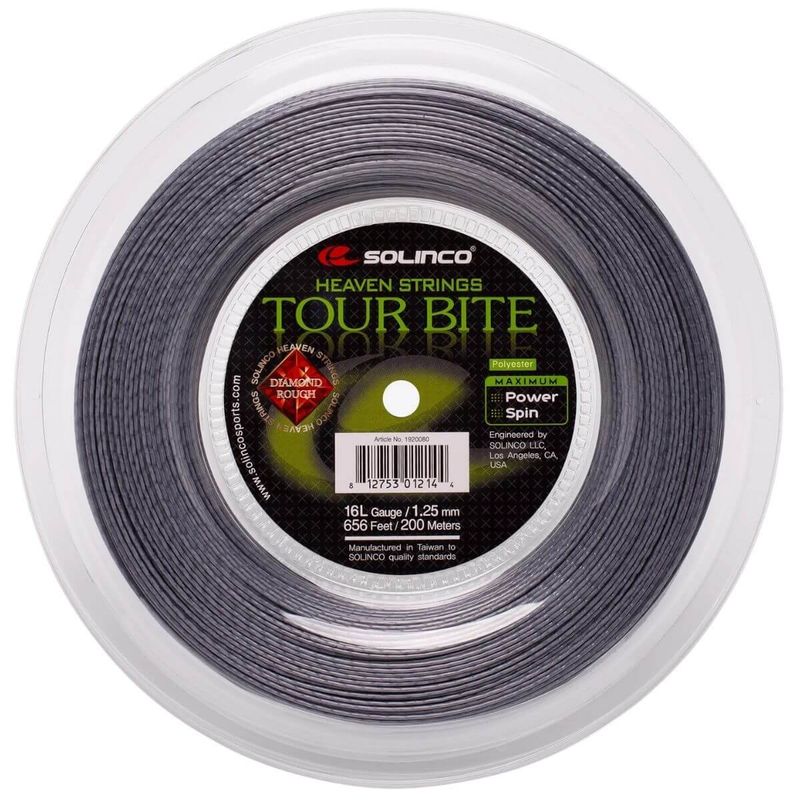 GENERICO - Rollo De Cuerda Solinco Tour Bite Diamond Rough 1.25 - 200m