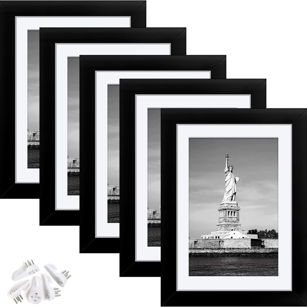 KUANGYE - Pack 5 Cuadros Decorativos Portarretratos Marcos De Fotos