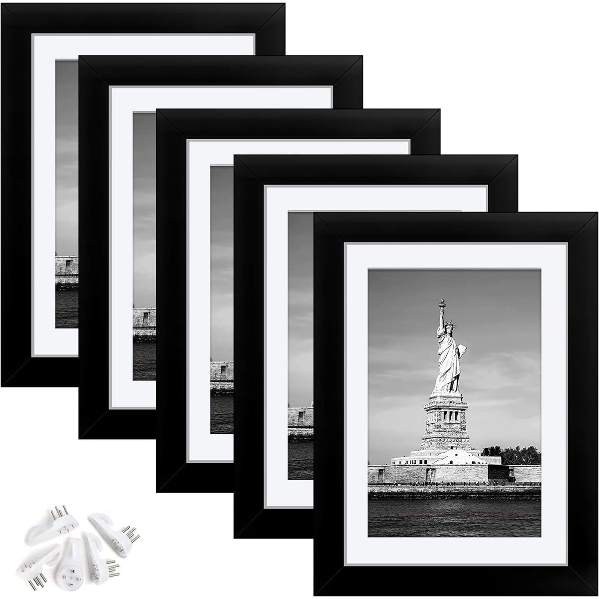 KUANGYE - Pack 5 Cuadros Decorativos Portarretratos Marcos De Fotos