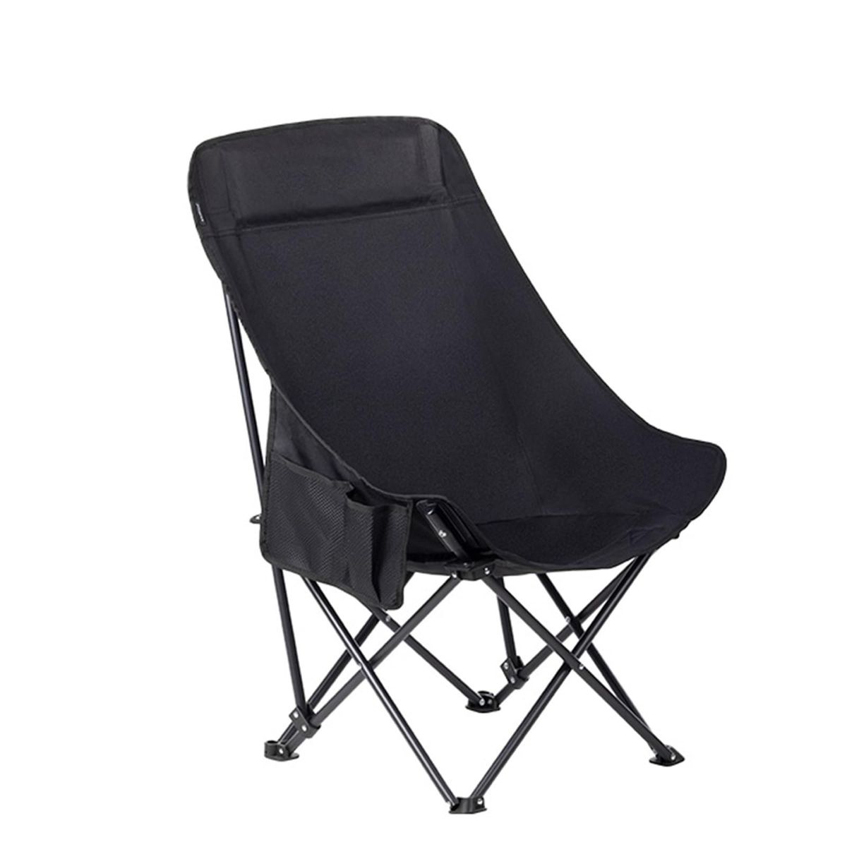 EVERSO - Silla Plegable De Camping Acampar Playa Pesca Portatil Negro