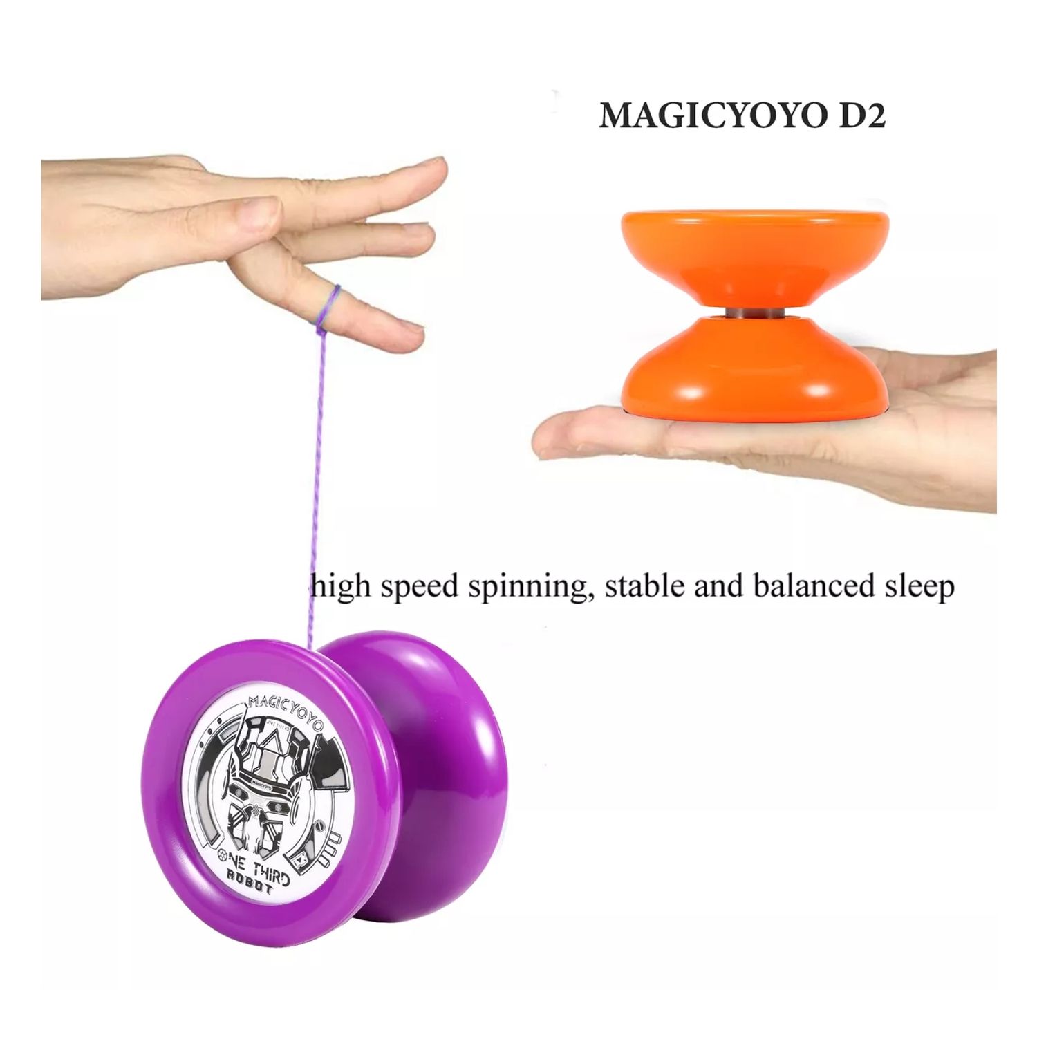 ZG STORE Magic Yoyo D2 Spin Pc Yoyo Profesional Looping