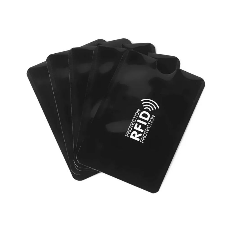 GENERICO - 5 Fundas Tarjetas Aluminio Anti-clonación Rfid Nfc Protector