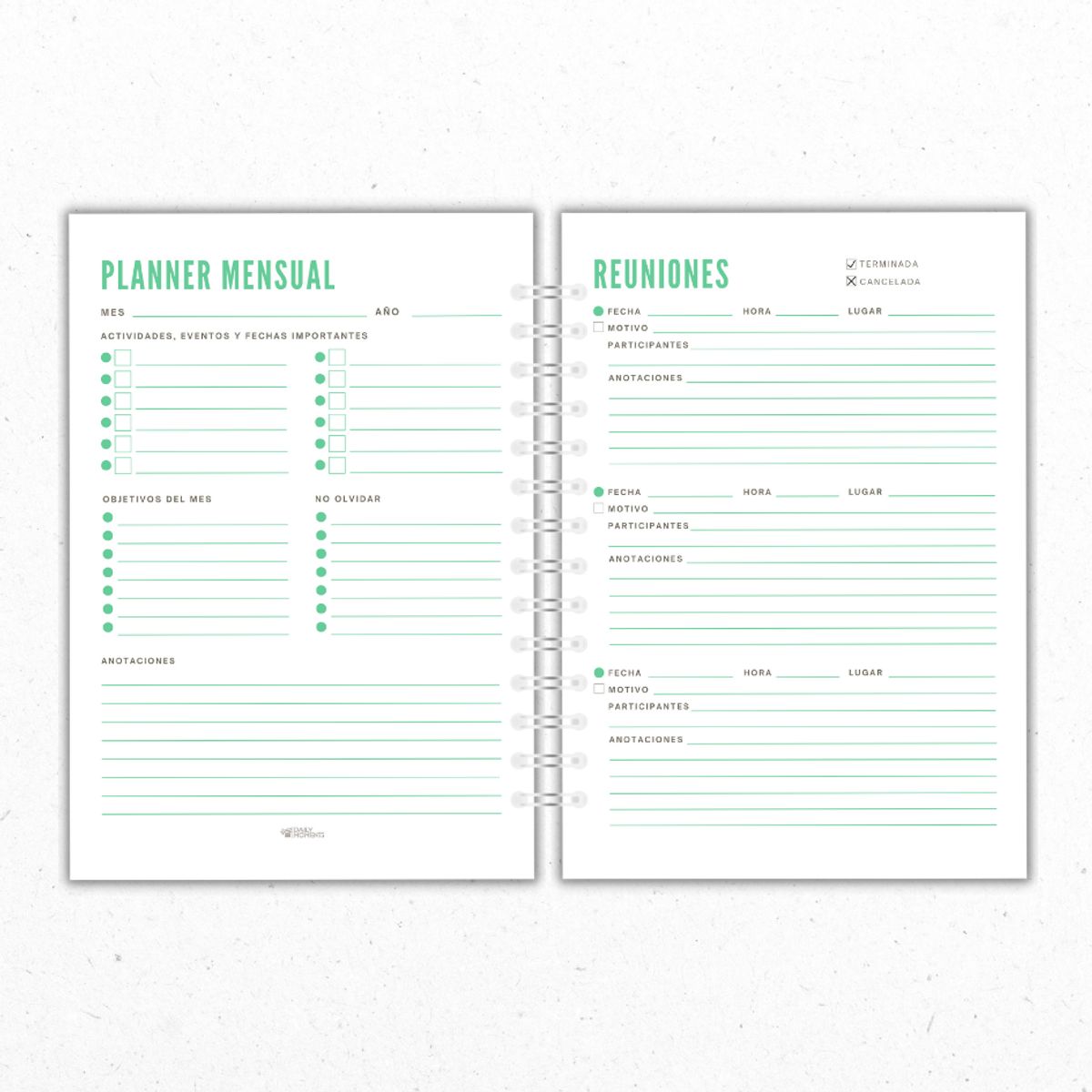 GENERICO - Planner Mensual Abogadas Verde