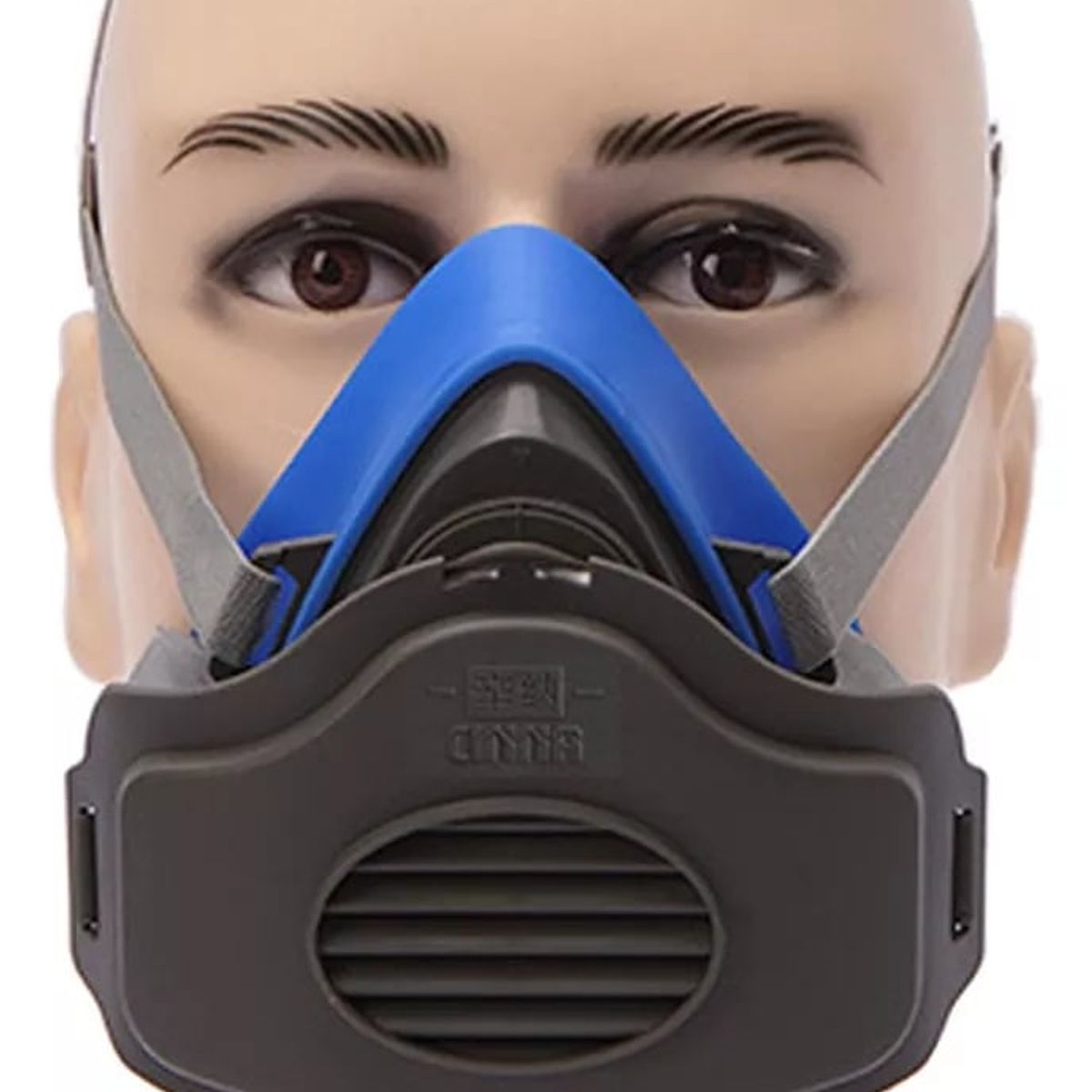 KUANGYE - Máscara De Gas Respiración Medio Rostro +20 Piezas Filtros