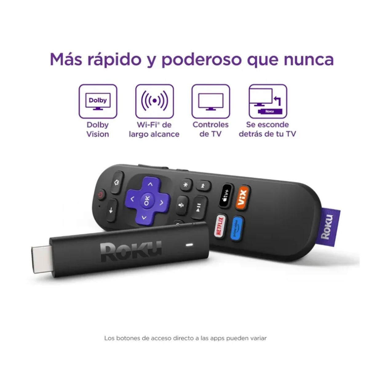 ROKU - Roku Streaming Stick 4K HDR Dolby Vision Reacondicionado