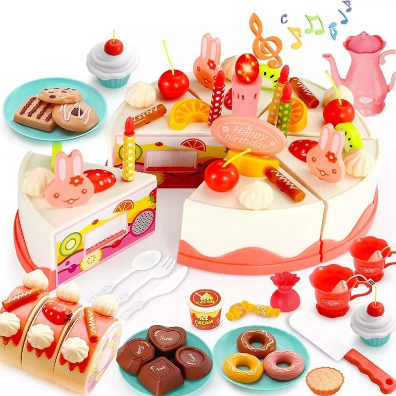 GENERICO - Juegos Niño De Pastel Cumpleaños Con Luz Y Sonido 82pzs