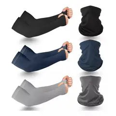 TNAKIEX - 3 Par Bandana Y Mangas Deportivas Para Brazo Moto Sol Uv