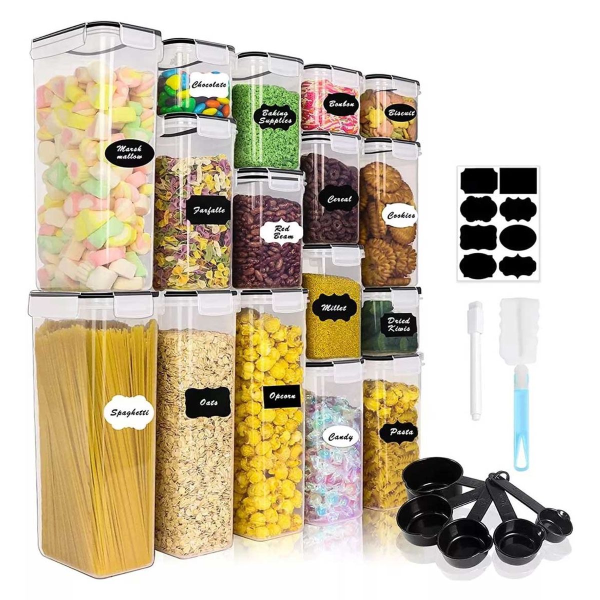 MUNDO MAGIA - Set De 16 Recipientes Contenedores Herméticos Para Almacenar