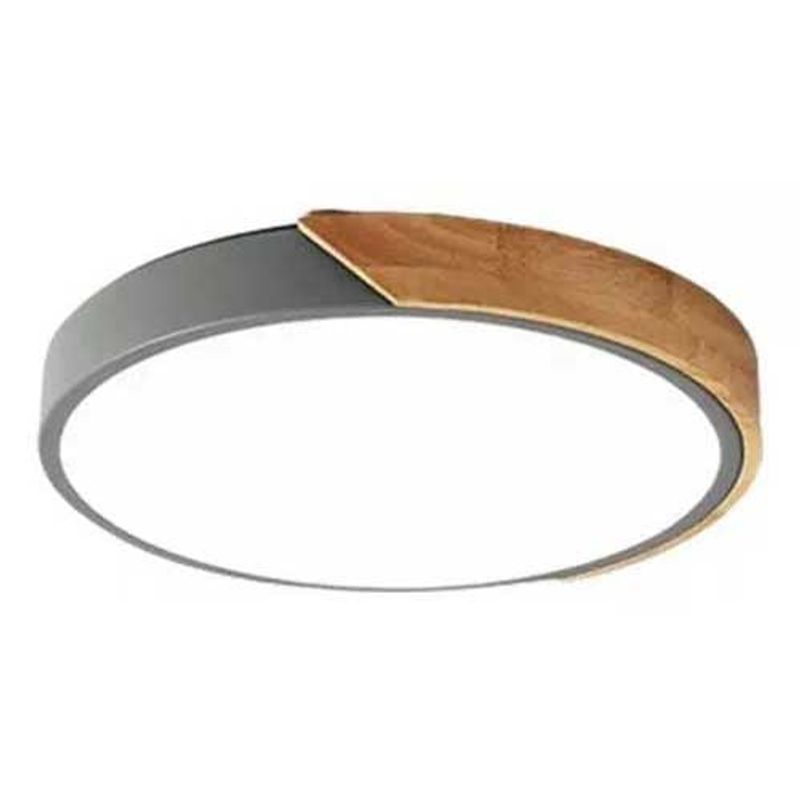 MUNDO MAGIA - Foco Panel Plafón Led Sobrepuesto Redondo Gris 30cm
