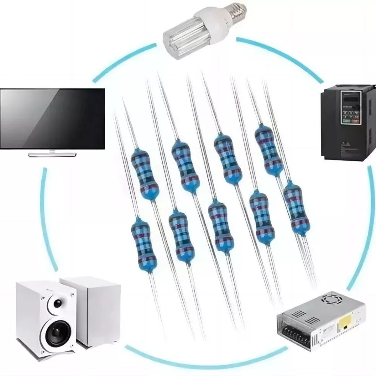 TNAKIEX - Kit Resistencias Arduino 3120 Pzs 156 Valores 1/4w 1%