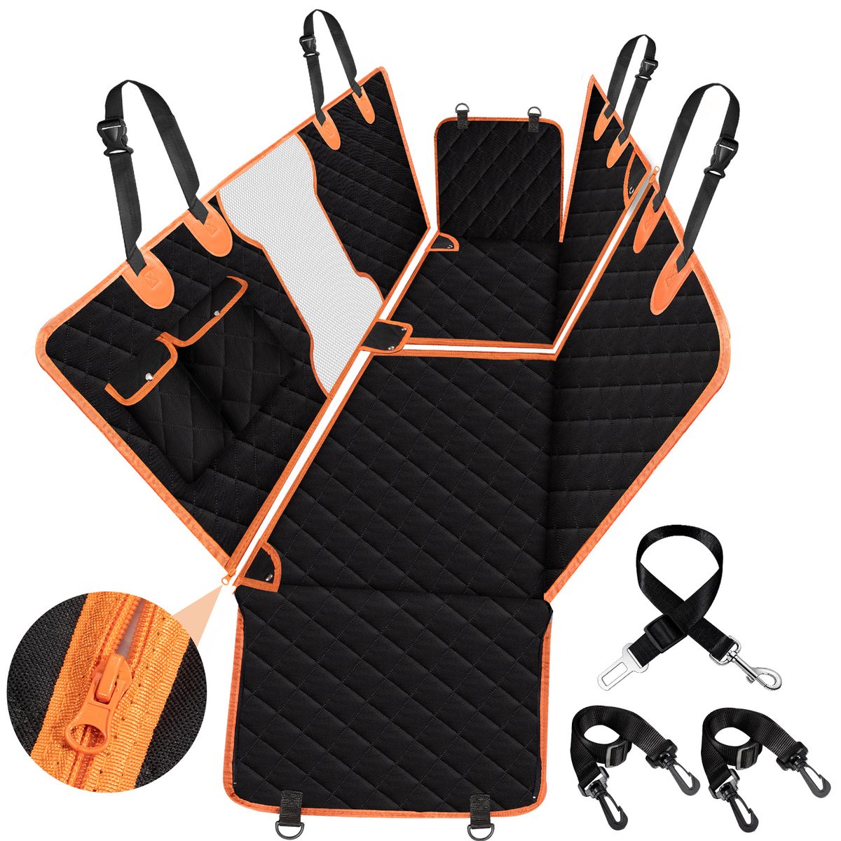 LUKOVEE - protector Funda Cubre Asiento Auto 6 En 1 Perros Mascotas