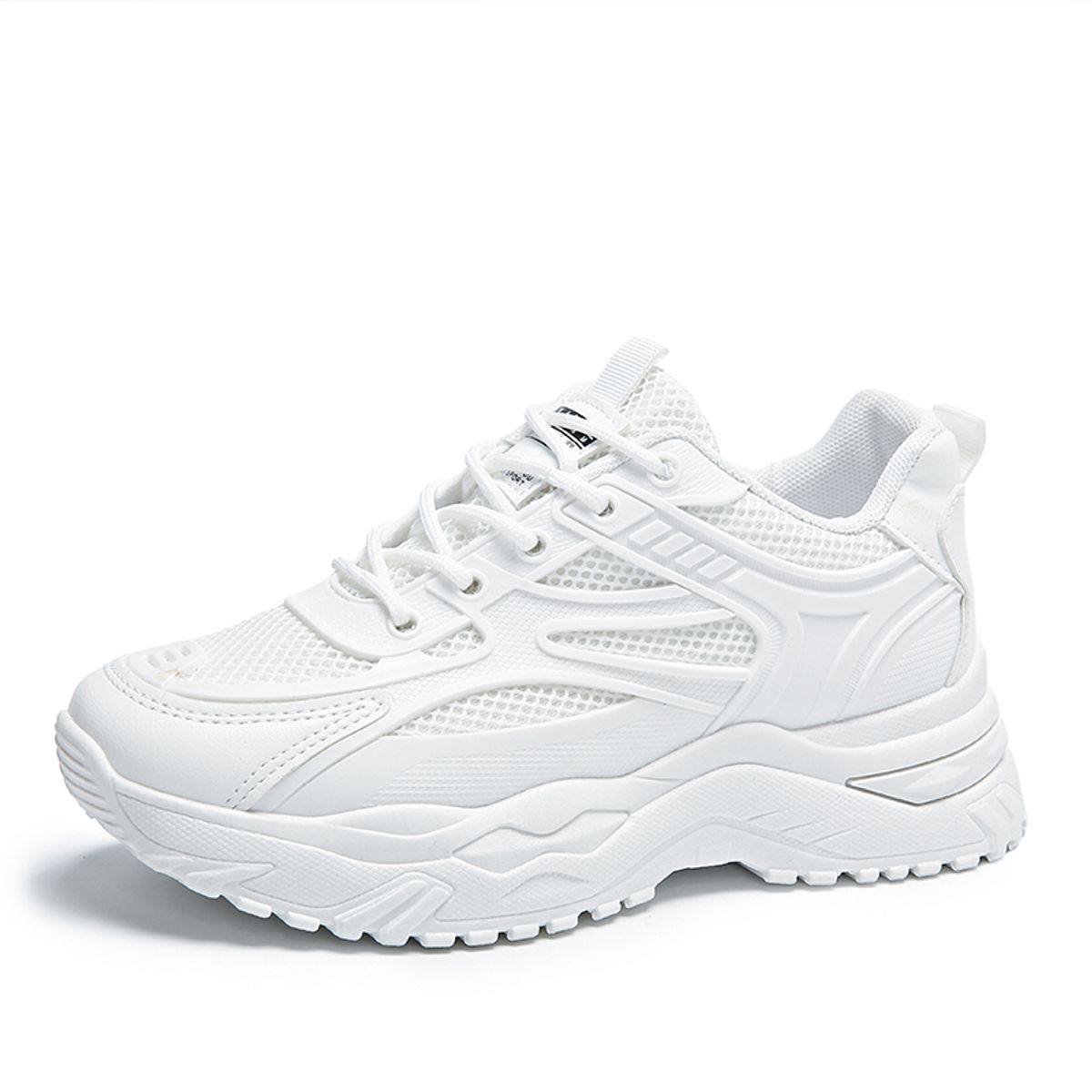 SHANDIAN - Zapatillas Plataforma Mujer Beige