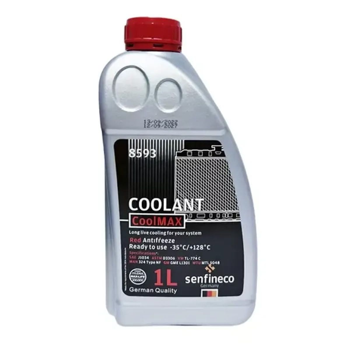 GENERICO - Refrigerante Listo Para Usar Al 50% 1 Litro Verde Senfineco