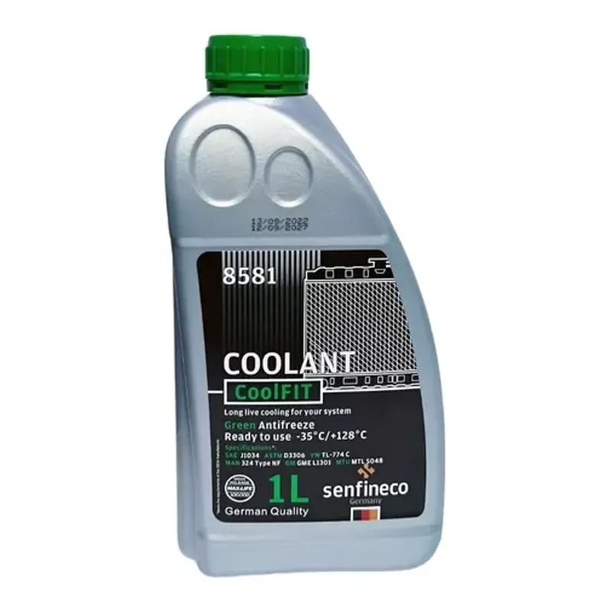 GENERICO - Refrigerante Listo Para Usar Al 50% 1 Litro Verde Senfineco